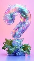 Enigmatic Question Mark, a Colorful Abstract Artpiece with Intricate Details photo