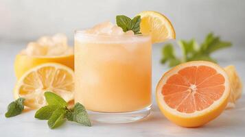 A Refreshing Blend of Grapefruit and Lemon Juice A Delightful Summer Drink photo