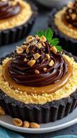 Willian arichlayeredvegantartwithachocolatebasego fa e d fe bc b b topaz enhance w creative digital vibrant composition modern design for stock photo