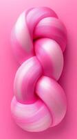 A Captivating Abstract Knot in Vibrant Pink and White. A Stunning Modern Design for Graphic Resources. A Creative Digital Illustration photo
