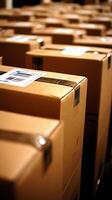 Stacked Cardboard Boxes, Ready for Shipping, A Business Logistics View, A Well Organized Warehouse, Efficient Supply Chain, Commercial Shipment, Order Fulfillment, Retail Distribution photo