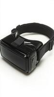 Exploring the Realm of Virtual Reality A Detailed Look at a Sleek, Black VR Headset. This cutting edge device offers an immersive photo