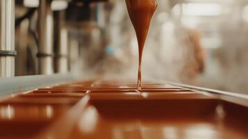 Artisan Chocolate Making A View of the Production Process. Indulge in the rich, smooth texture of this delectable treat, from bea photo