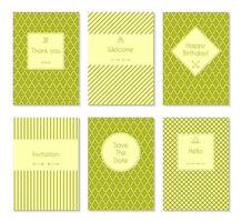 Set of minimal card templates or brochures. May be used for birthday, invitations, save the date vector