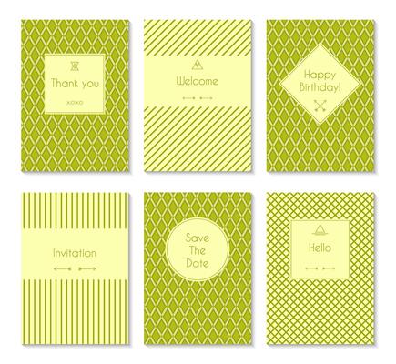 Set of minimal card templates or brochures. May be used for birthday, invitations, save the date
