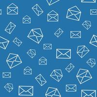 Seamless pattern with envelopes vector