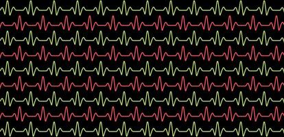 Heartbeat graph seamless geometric pattern design vector