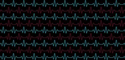 Heart rate graph seamless geometric pattern design vector