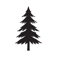 Minimal Evergreen Tree Silhouette Illustration for Rustic, Outdoor, and Branding Projects vector
