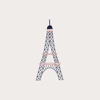 Eiffel Tower landmark in France Paris vector