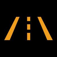 Lane Assist simple sign of car dashboard engine light sign alert vector