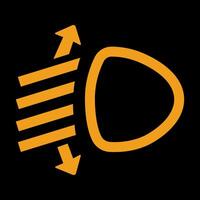 Headlight Range Control simple sign of car dashboard engine light sign alert vector