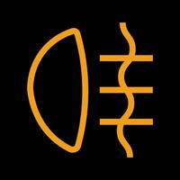 Rear fog lights simple sign of car dashboard engine light sign alert vector