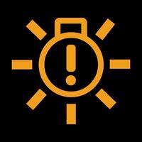 Bulb Monitoring simple sign of car dashboard engine light sign alert vector