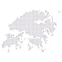 Hong Kong map dotted pattern design purple circle vector