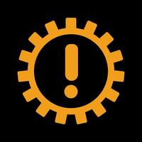 Automatic Gearbox simple sign of car dashboard engine light sign alert vector