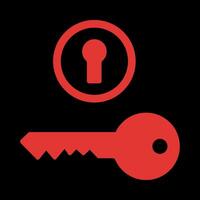 Ignition Switch simple sign of car dashboard engine light sign alert vector