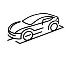 Flat minimal car icon for logo design vector