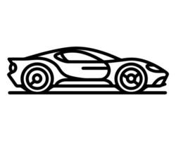 Sleek outline car mark for design use vector