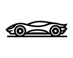 Logo of car in simple outline style vector