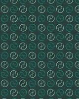 Yin yang pattern design with a combination of turquoise and gray. vector