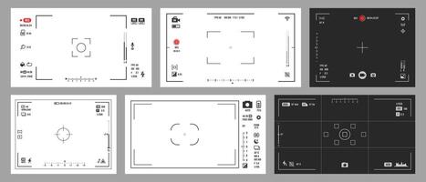 Photo and camera viewfinder display screen vector