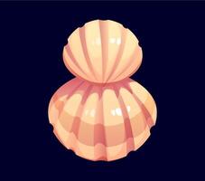 Reef seashell cartoon font typeset digit 8 eight vector