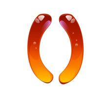 Honey font, nectar line punctuation bracket vector