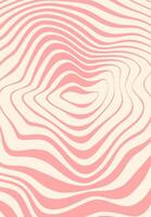Retro psychedelic pink wave groovy pattern vector