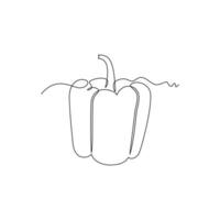 one line art Hot Papper illustration. line art, one continuous line, simple, hand drawn and sketch style. for icons, symbols, signs or logos vector