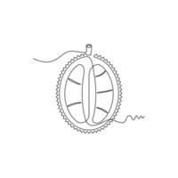 one line art Durian illustration. line art, one continuous line, simple, hand drawn and sketch style. for icons, symbols, signs or logos vector