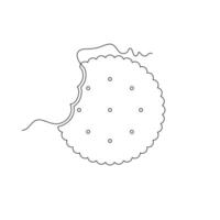 one line art Crackers illustration. line art, one continuous line, simple, hand drawn and sketch style. for icons, symbols, signs or logos vector