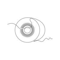 one line art Kiwi illustration. line art, one continuous line, simple, hand drawn and sketch style. for icons, symbols, signs or logos vector