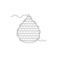 one line art Sanakefruit illustration. line art, one continuous line, simple, hand drawn and sketch style. for icons, symbols, signs or logos vector