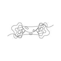one line art Burrito illustration. line art, one continuous line, simple, hand drawn and sketch style. for icons, symbols, signs or logos vector