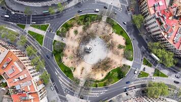 Incredible Scenic Roundabout at Barcelona Catalonia in Spain . Beauty Cinematic. photo