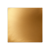 Gold podium stand flat lay isolated element. Luxury gold rectangle stage close-up object. Square minimal display podium mockup template for display and advertising design. png