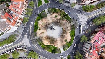 Exterior Scenic Roundabout in Barcelona Catalonia Spain. Beauty Scenery. photo