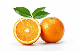 orange isolated on white background photo