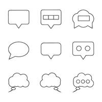 Minimalist Speech Bubble Icon Set vector