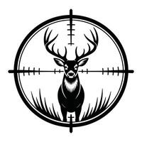 Deer hunting crosshairs illustration vector