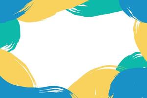 Simple multicolor artistic frame with clean copy space design template. vector