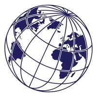 Global Sphere Design for Geography Concepts vector