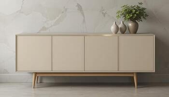 Modern Sideboard With Minimalist Design in a Stylish Interior Setting photo