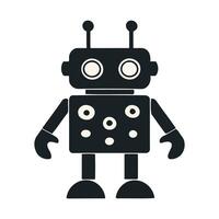 Retro Robot With Antenna Design vector