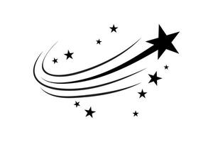 Shooting Star With Trailing Sparkles vector