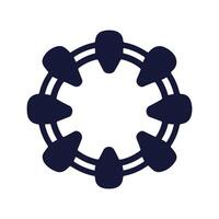 Connected Circle, Symbol of Teamwork, Community, and Collaboration vector