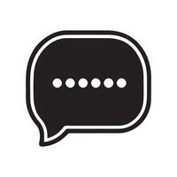 Black Speech Bubble Icon, Communication, Message, Chat, Dialogue vector