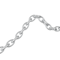3d design chain with a loop on it on a transparent background png