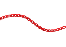 a red chain with a loop on it design png